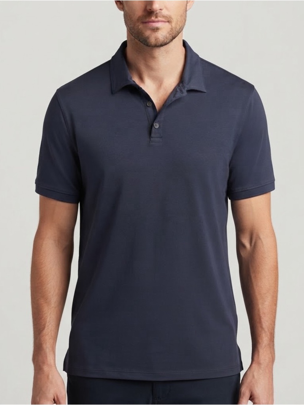 Saks Fifth Avenue Men's Navy Short-Sleeve Polo